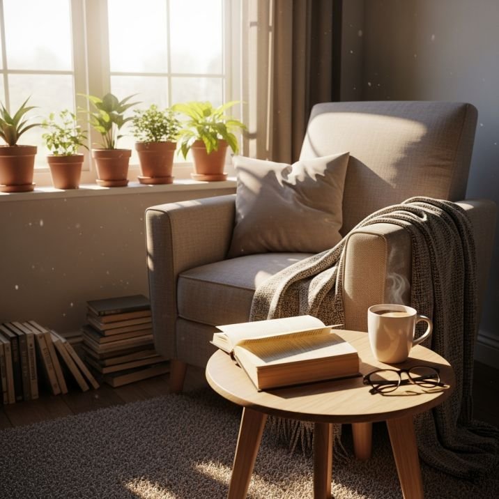  Cozy-reading-Book-with-sunlight-and-a-paperback-book